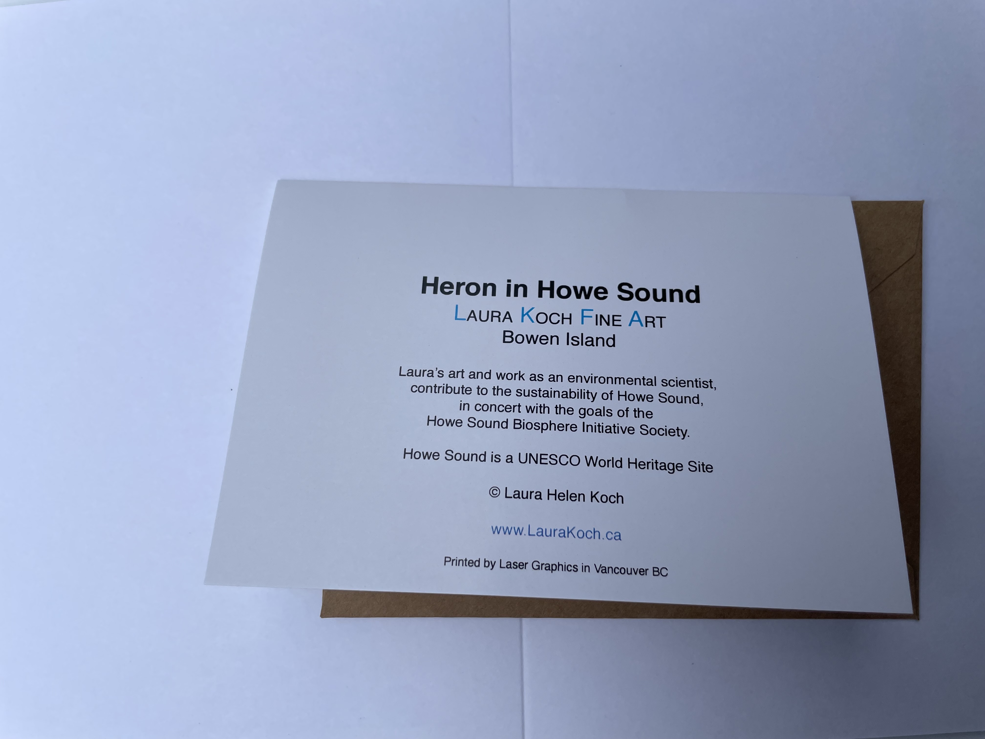 back of heron card